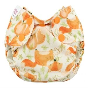 Newborn simplex in organic cotton gently used in Red Fox